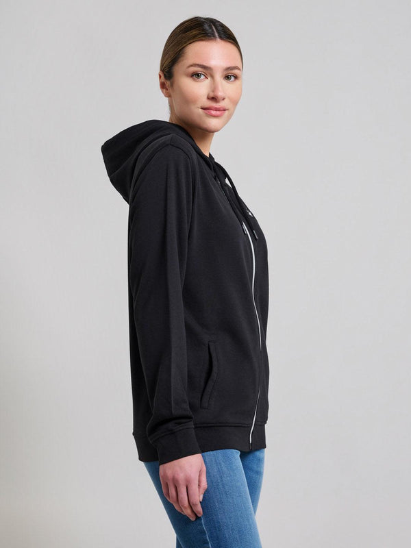 Beverly Hills Polo Club JERSEY FLEECE ZIP HOODIE CLUB BLACK