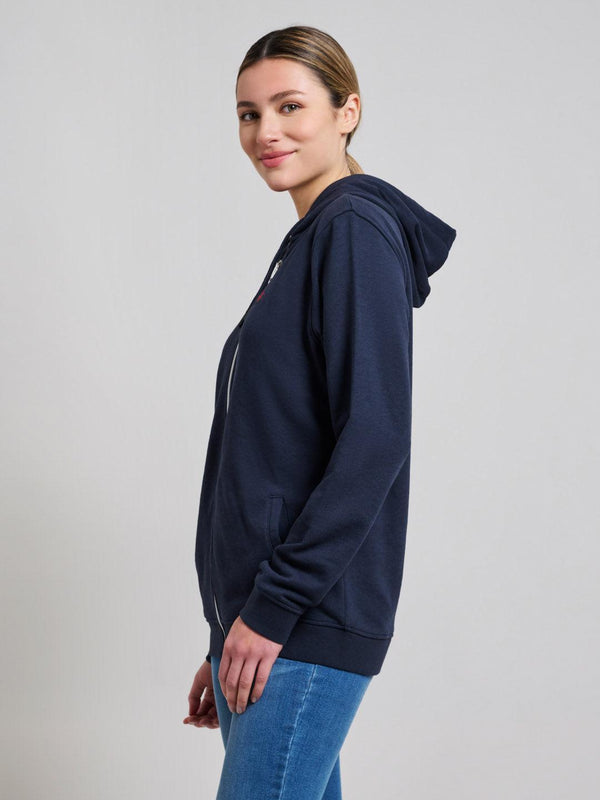 Beverly Hills Polo Club JERSEY FLEECE ZIP HOODIE DARK NAVY