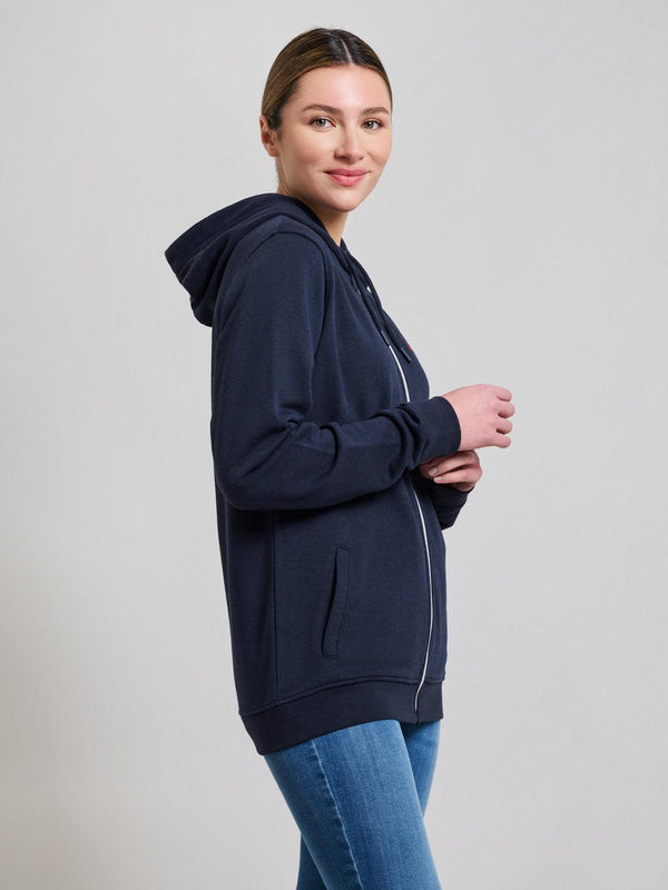 Beverly Hills Polo Club JERSEY FLEECE ZIP HOODIE DARK NAVY