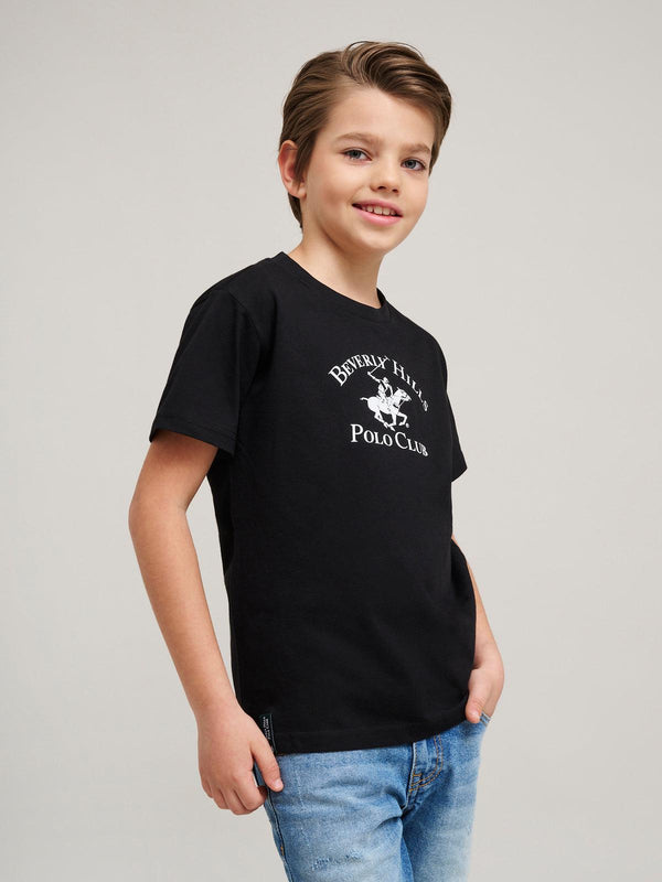 Beverly Hills Polo Club JUNIOR ICON POLO PONY T-SHIRT BLACK