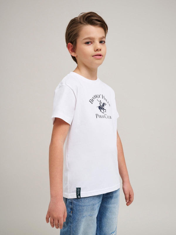 Beverly Hills Polo Club JUNIOR ICON POLO PONY T-SHIRT WHITE