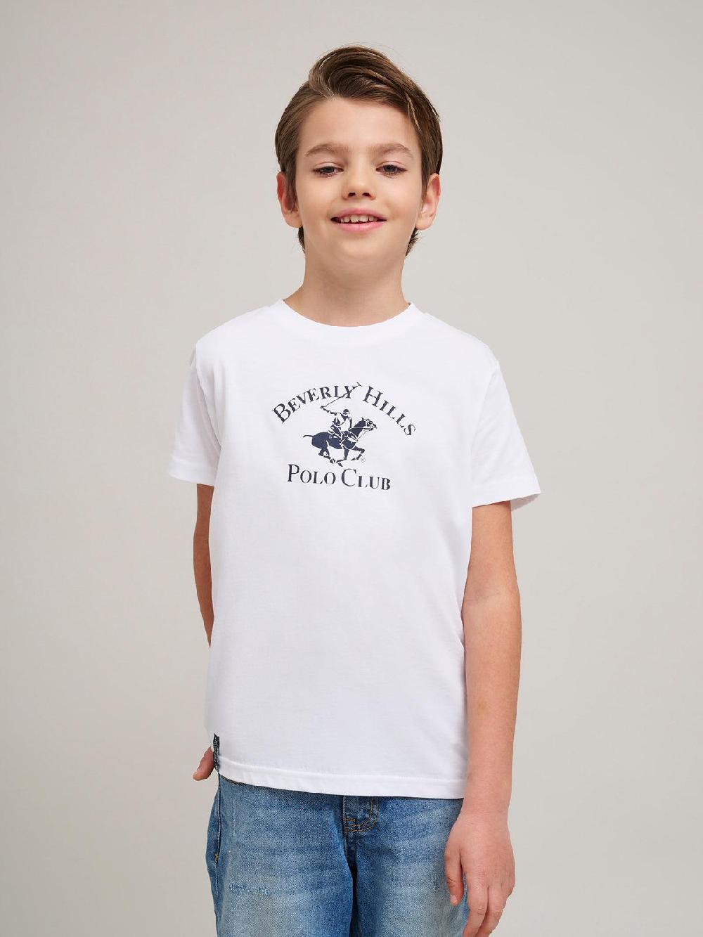 beverly hills polo club JUNIOR ICON POLO PONY T-SHIRT WHITE