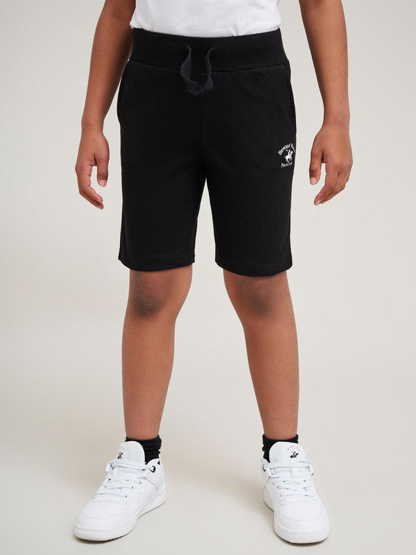 Beverly Hills Polo Club JUNIOR POLO PONY FLEECE SHORTS BLACK