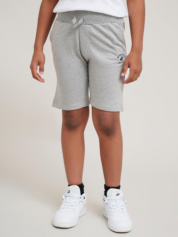Beverly Hills Polo Club JUNIOR POLO PONY FLEECE SHORTS GREY MELANGE