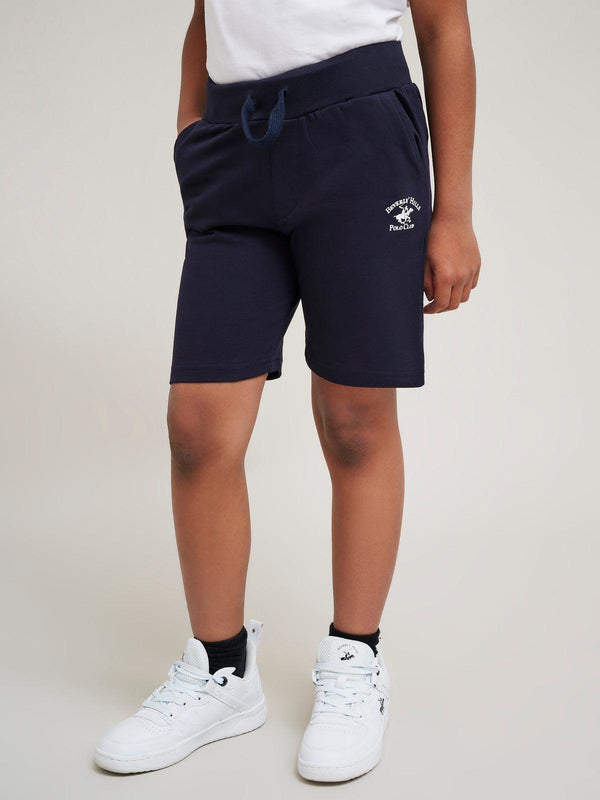 Beverly Hills Polo Club JUNIOR POLO PONY FLEECE SHORTS NAVY
