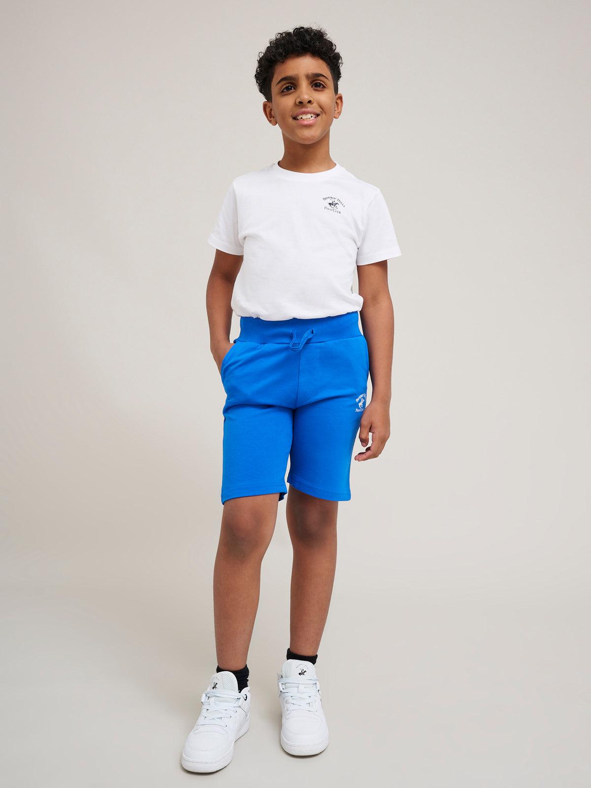 beverly hills polo club JUNIOR POLO PONY FLEECE SHORTS ROYAL