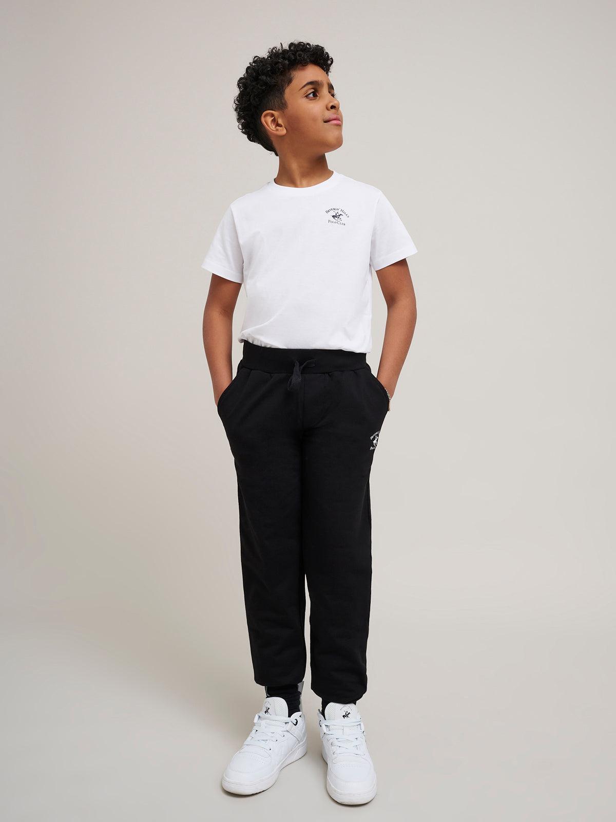 beverly hills polo club JUNIOR POLO PONY JOGGERS BLACK
