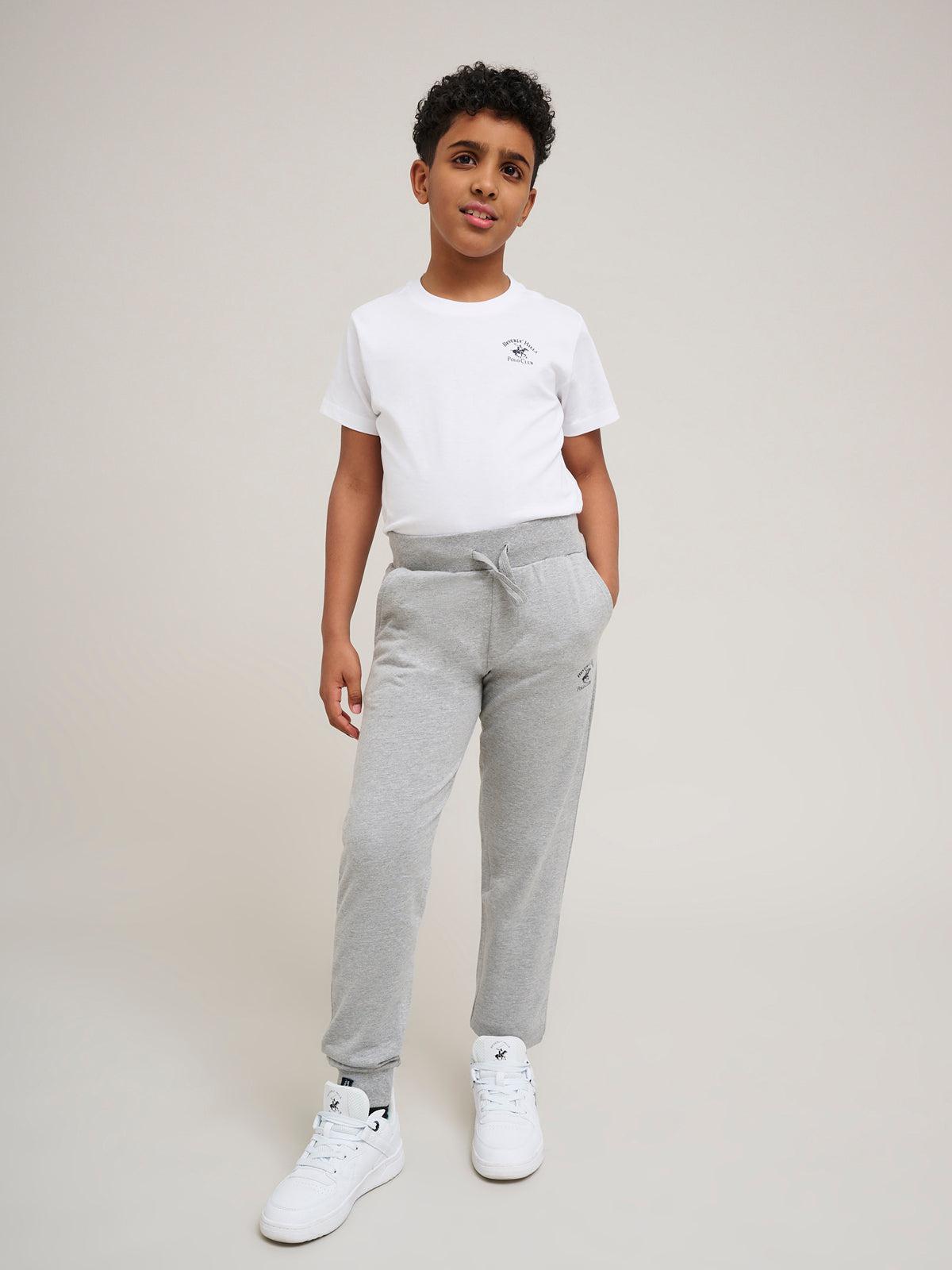 beverly hills polo club JUNIOR POLO PONY JOGGERS GREY MELANGE