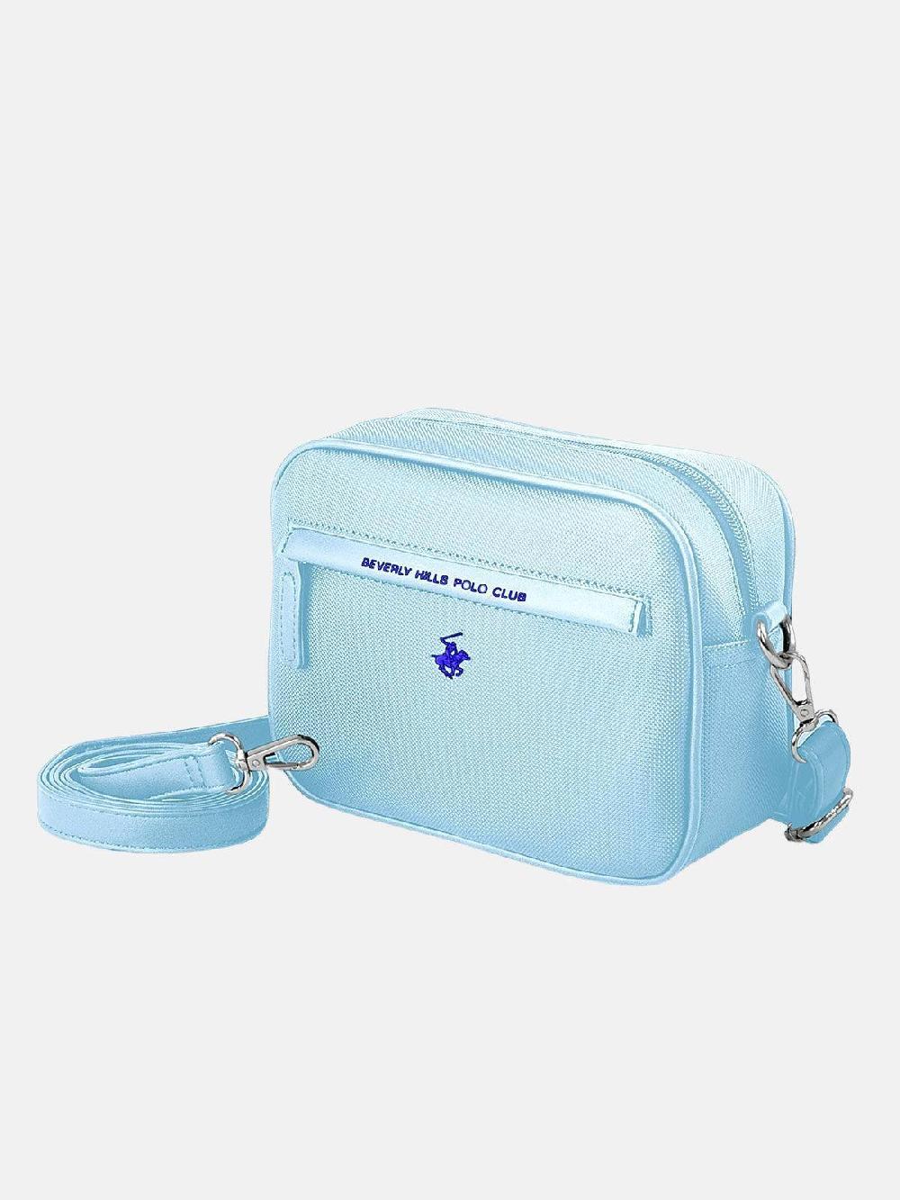 beverly hills polo club MODERN MINI BAG AZZURRO BLUE