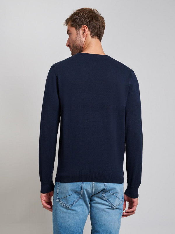 Beverly Hills Polo Club MODERN SLIM FIT CREWNECK COTTON KNIT DARK NAVY