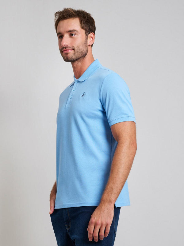 Beverly Hills Polo Club MODERN SLIM FIT POLO SHIRT BREEZE BLUE