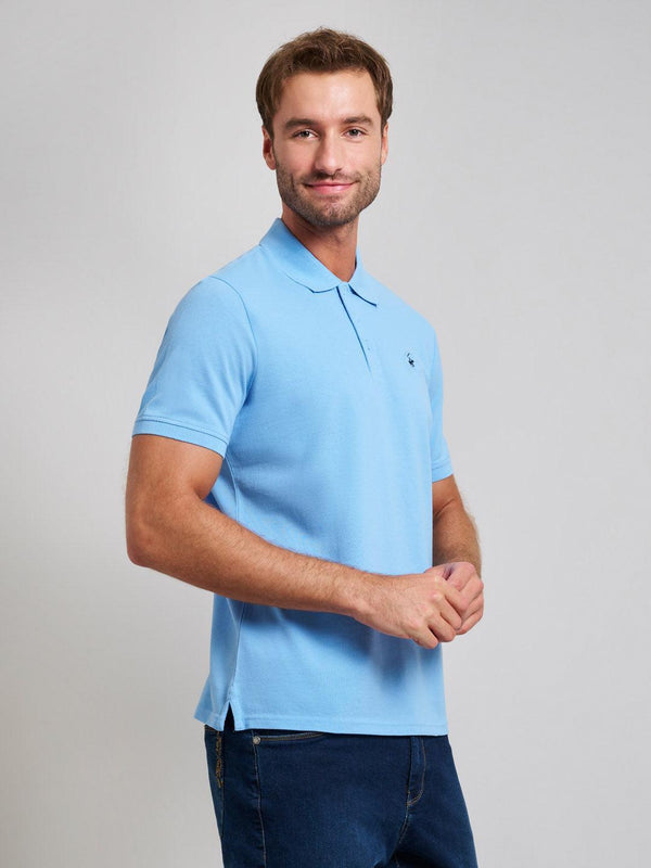 Beverly Hills Polo Club MODERN SLIM FIT POLO SHIRT BREEZE BLUE