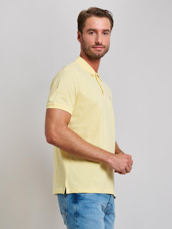 Beverly Hills Polo Club MODERN SLIM FIT POLO SHIRT BROKEN YELLOW