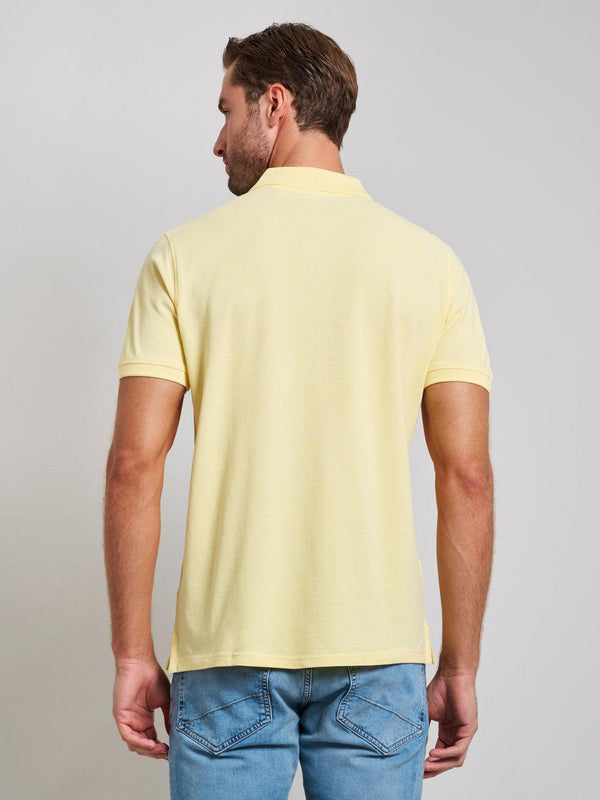 Beverly Hills Polo Club MODERN SLIM FIT POLO SHIRT BROKEN YELLOW