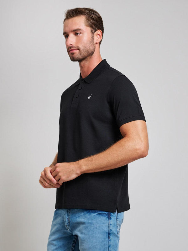Beverly Hills Polo Club MODERN SLIM FIT POLO SHIRT CLUB BLACK