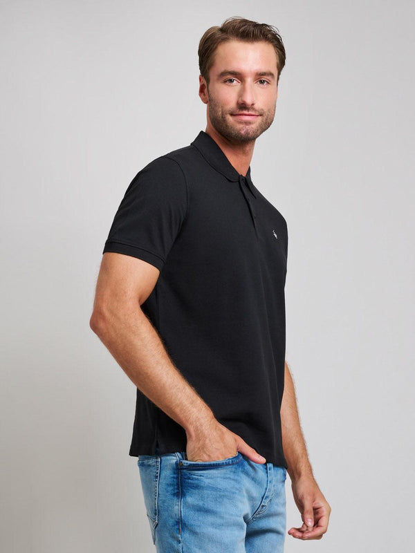 Beverly Hills Polo Club MODERN SLIM FIT POLO SHIRT CLUB BLACK