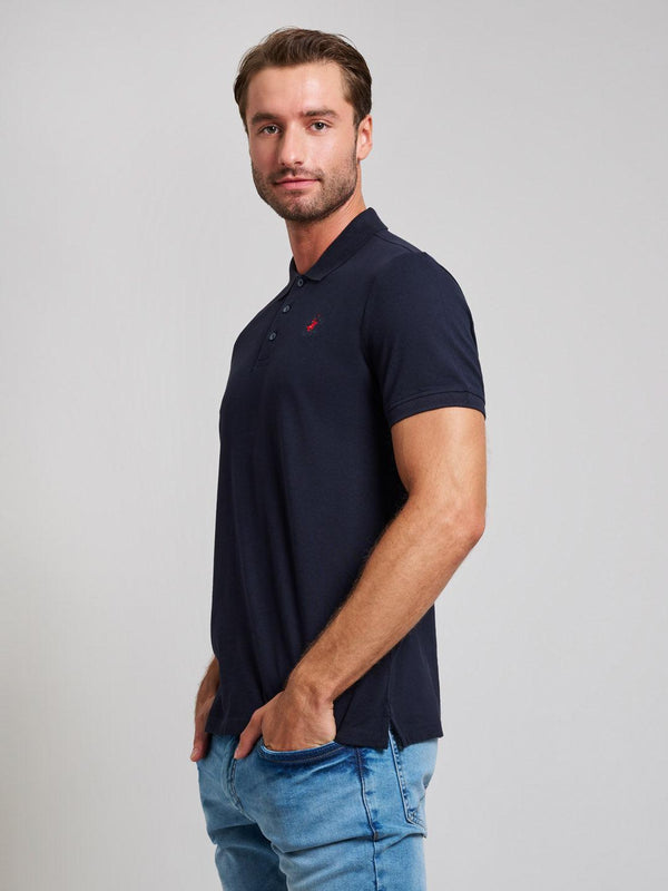 Beverly Hills Polo Club MODERN SLIM FIT POLO SHIRT DARK NAVY