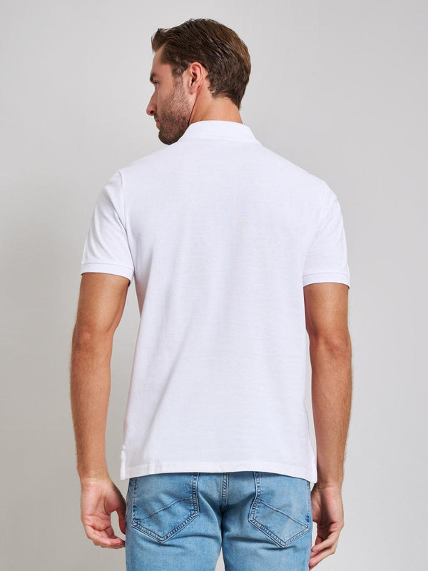 Beverly Hills Polo Club MODERN SLIM FIT POLO SHIRT GHOST WHITE