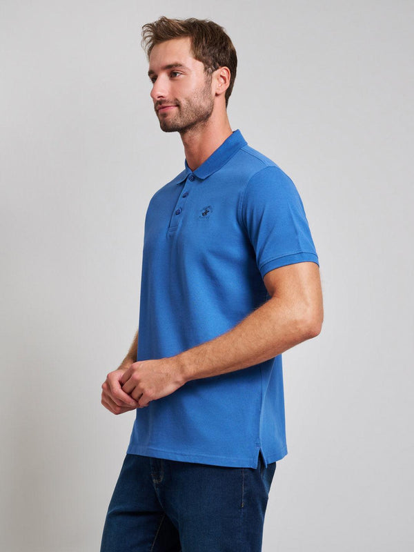 Beverly Hills Polo Club MODERN SLIM FIT POLO SHIRT MARINE BLUE