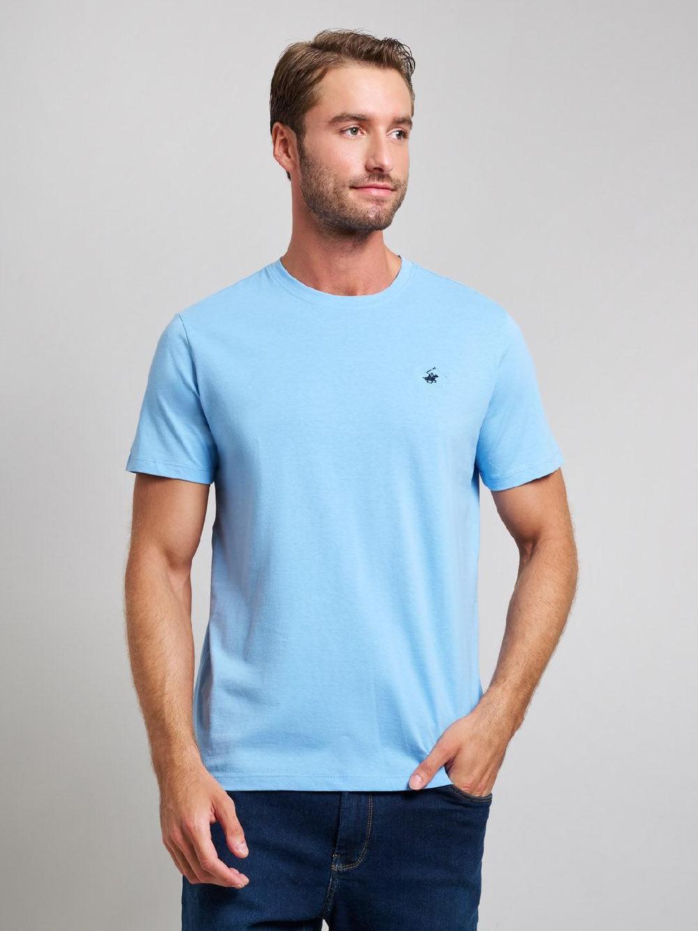 beverly hills polo club MODERN SLIM FIT T-SHIRT BREEZE BLUE
