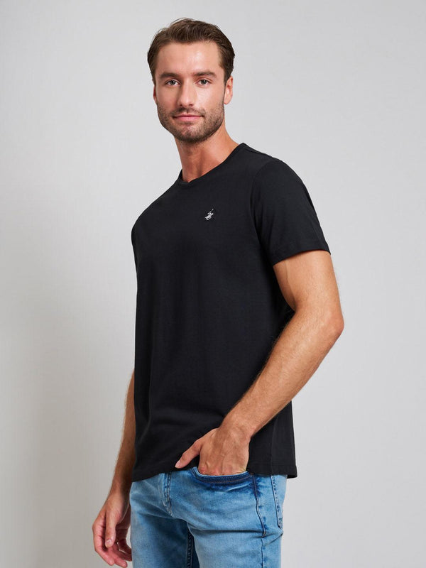 Beverly Hills Polo Club MODERN SLIM FIT T-SHIRT CLUB BLACK