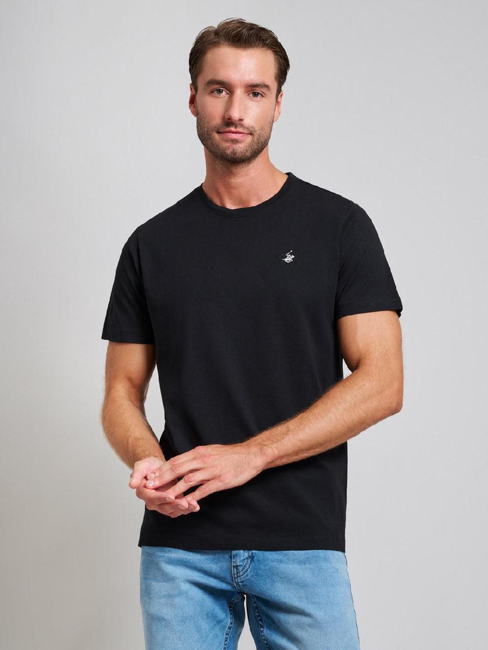 beverly hills polo club MODERN SLIM FIT T-SHIRT CLUB BLACK