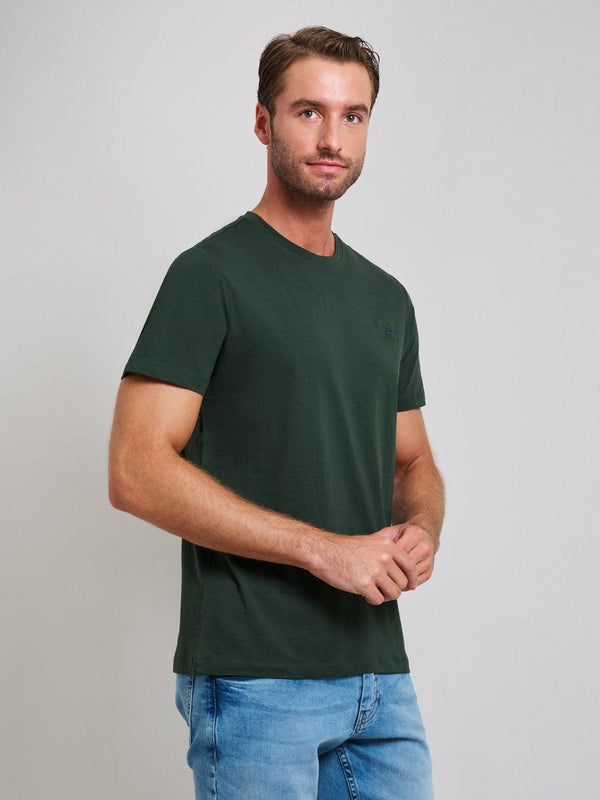 Beverly Hills Polo Club MODERN SLIM FIT T-SHIRT DARK FOREST GREEN