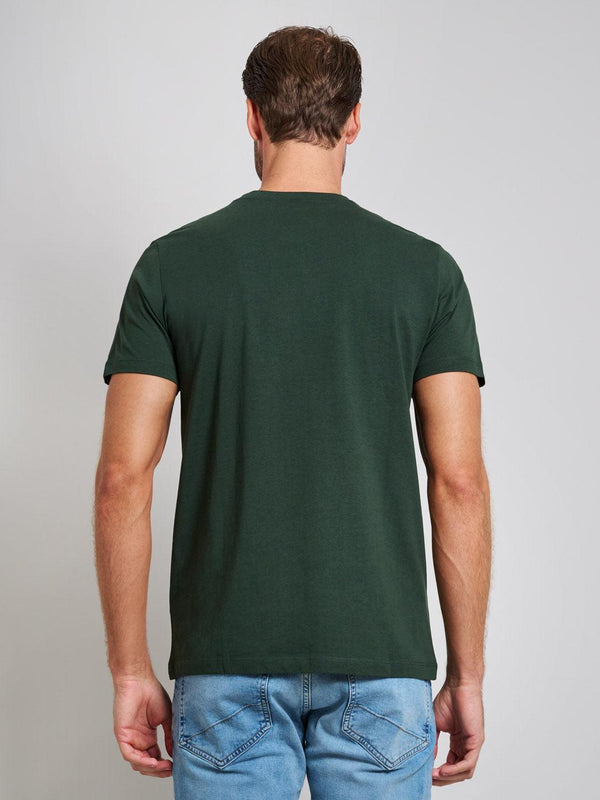 Beverly Hills Polo Club MODERN SLIM FIT T-SHIRT DARK FOREST GREEN