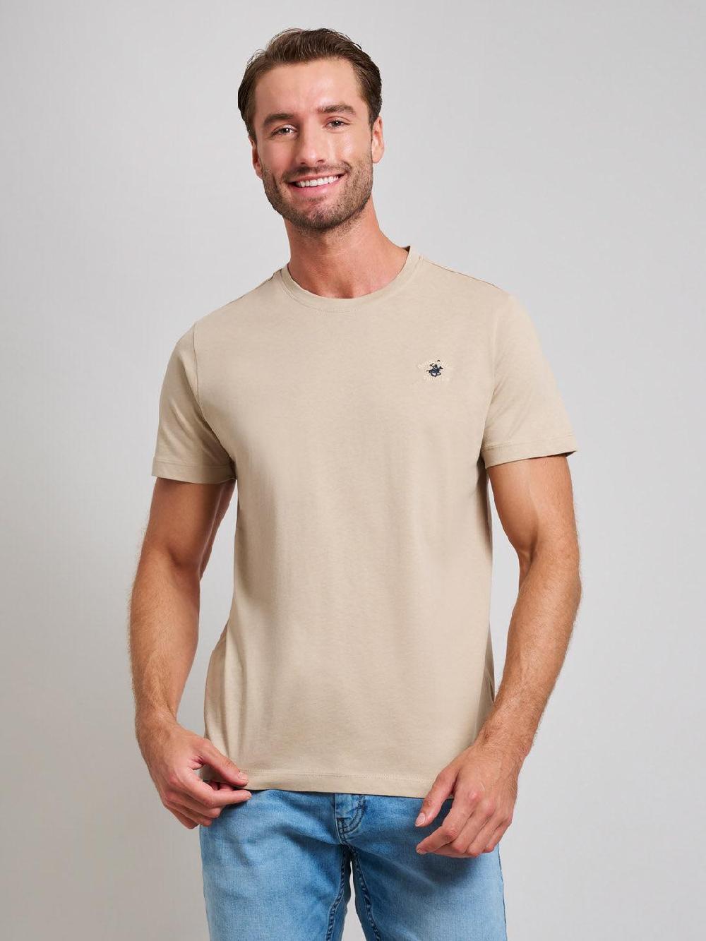 beverly hills polo club MODERN SLIM FIT T-SHIRT DESERT SAND