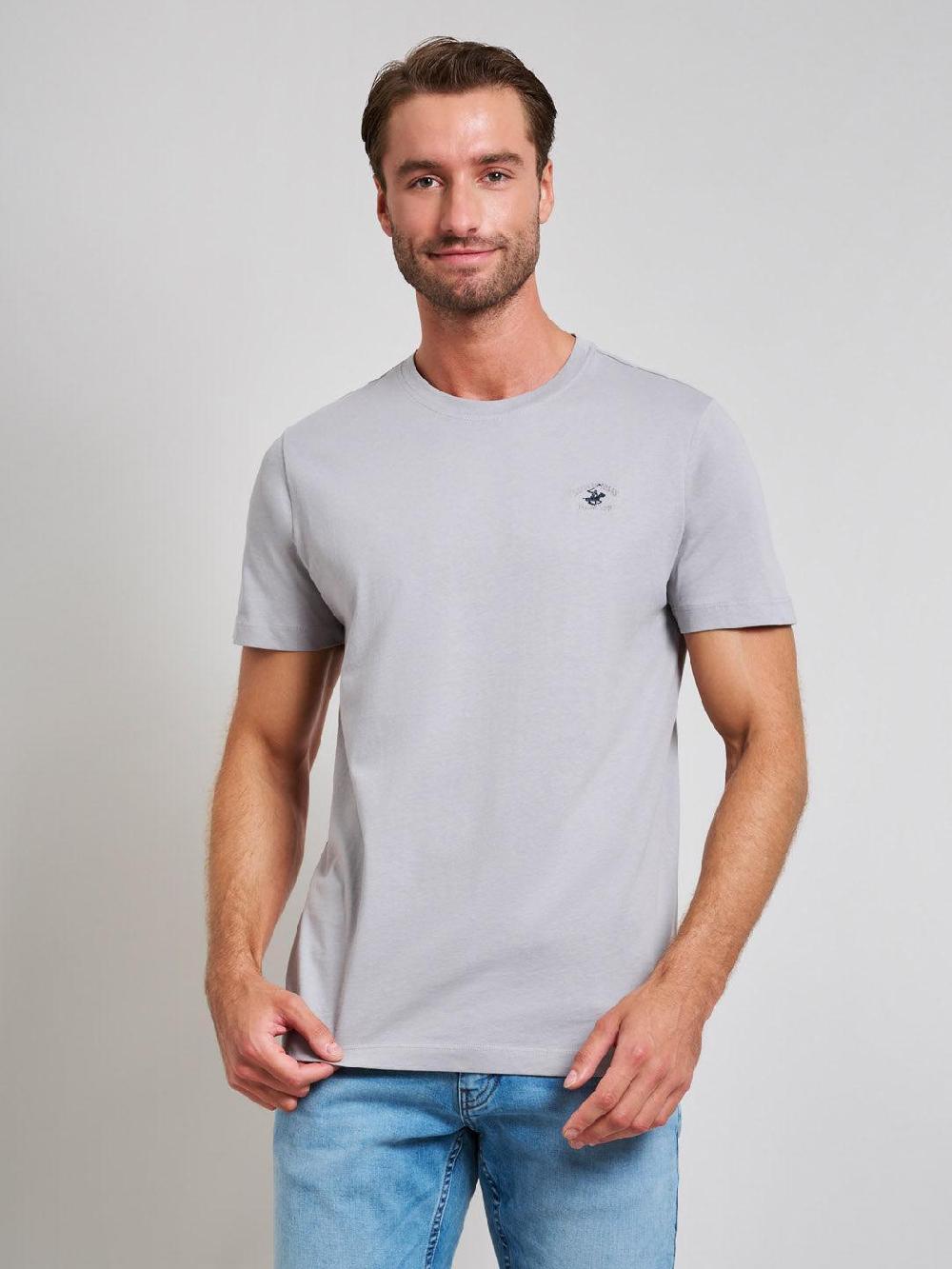 beverly hills polo club MODERN SLIM FIT T-SHIRT PEARL GREY