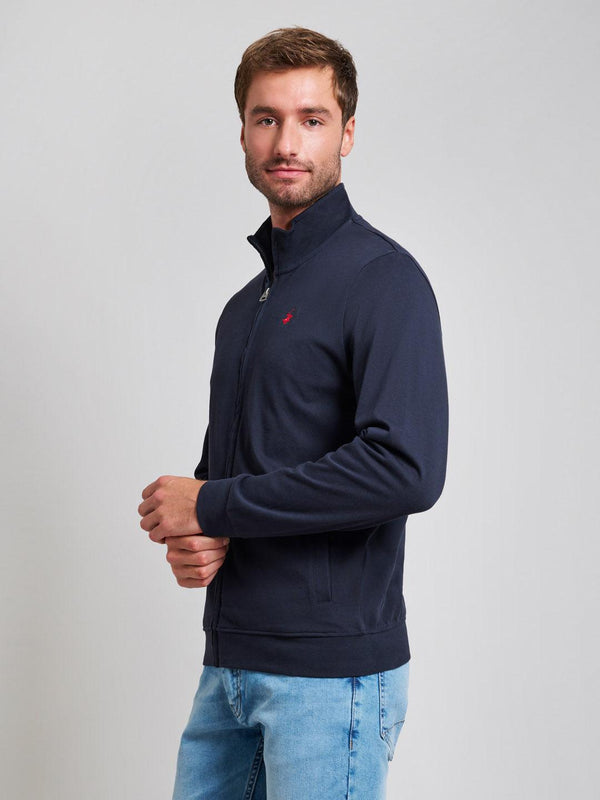 Beverly Hills Polo Club MODERN SLIM FIT ZIP SWEAT DARK NAVY