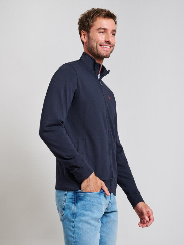Beverly Hills Polo Club MODERN SLIM FIT ZIP SWEAT DARK NAVY