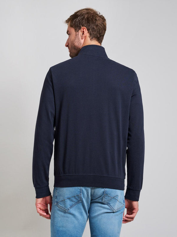 Beverly Hills Polo Club MODERN SLIM FIT ZIP SWEAT DARK NAVY