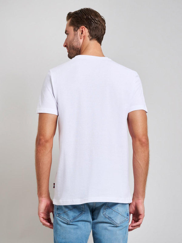 Beverly Hills Polo Club NECK TAG MODERN SLIM FIT T-SHIRT GHOST WHITE