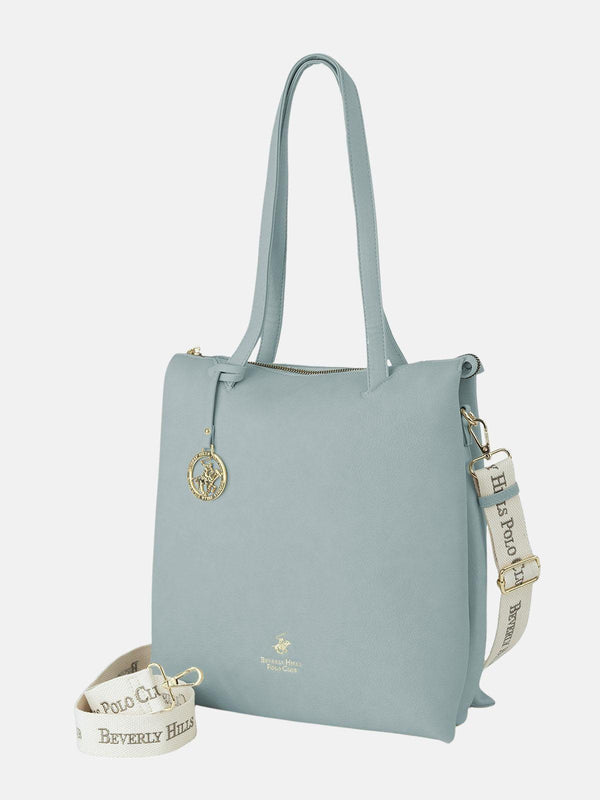 Beverly Hills Polo Club PENDANT TOTE BAG AZZURRO BLUE