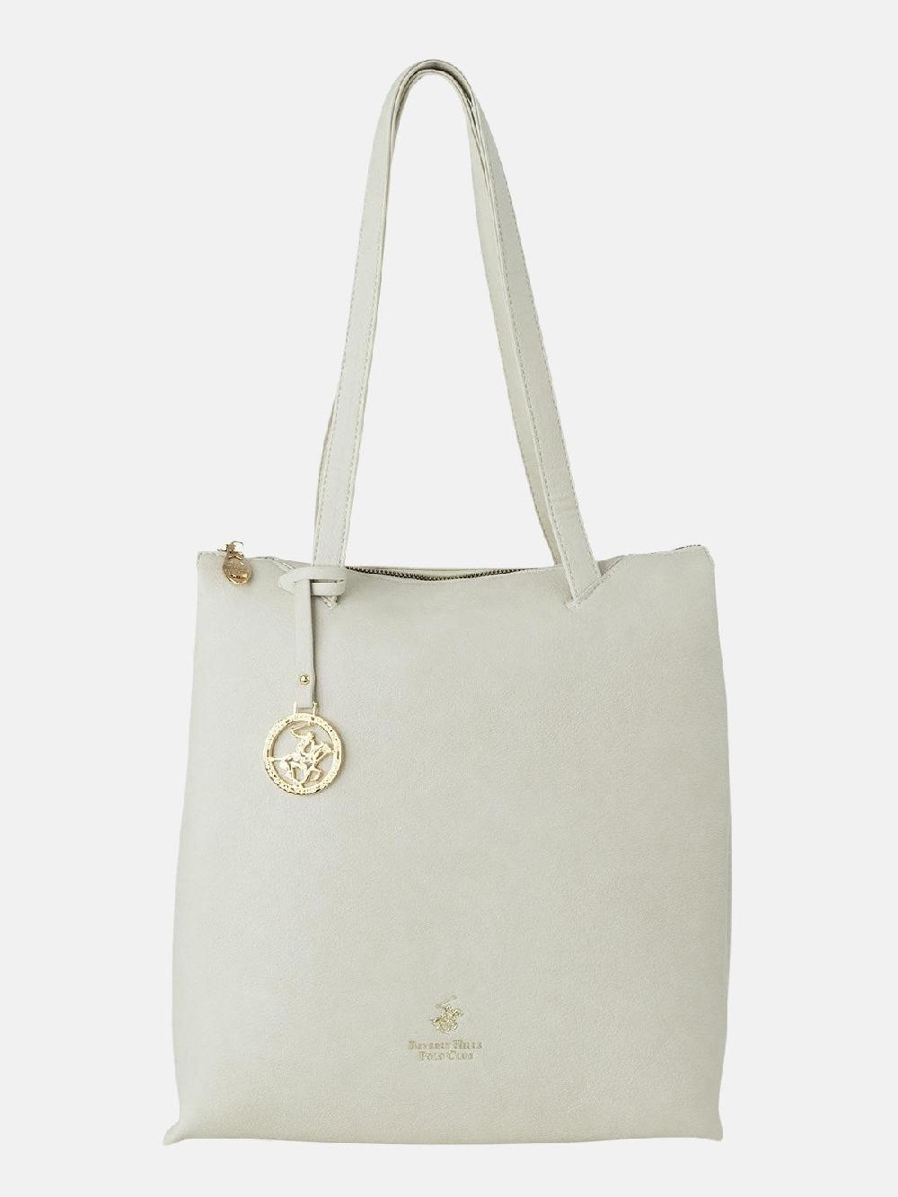 beverly hills polo club PENDANT TOTE BAG WINTER WHITE