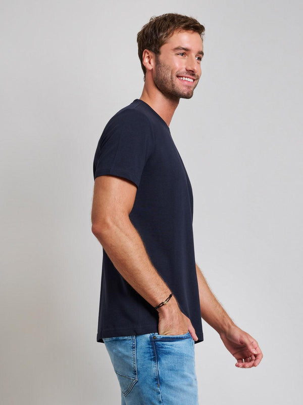 Beverly Hills Polo Club PIQUE COTTON MODERN SLIM FIT T-SHIRT DARK NAVY