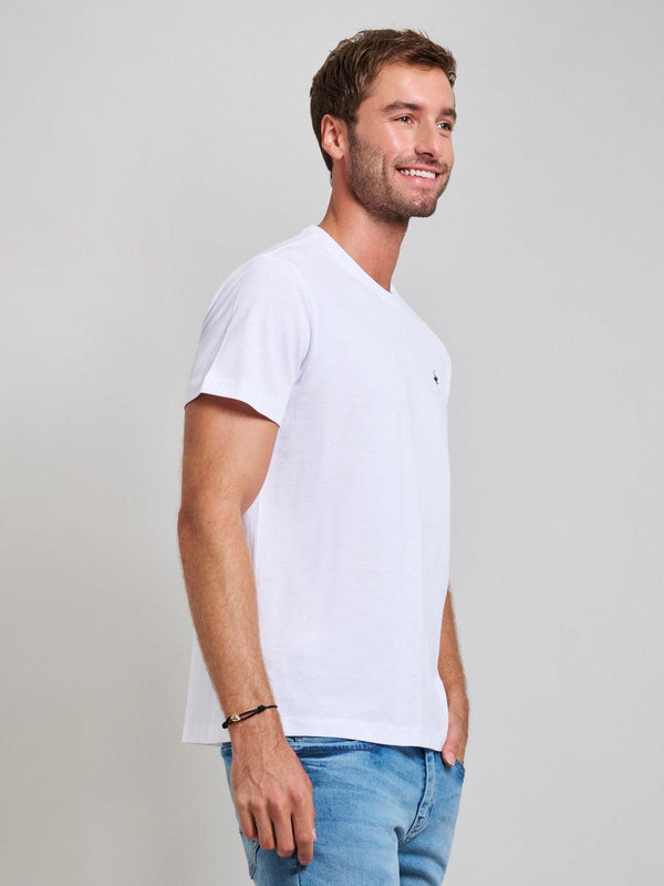 Beverly Hills Polo Club PIQUE COTTON MODERN SLIM FIT T-SHIRT GHOST WHITE