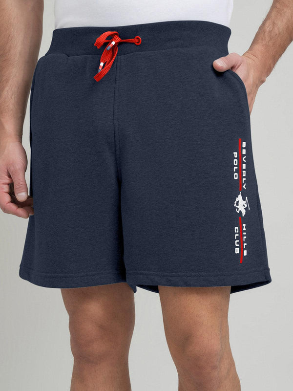 Beverly Hills Polo Club POLO CLUB STRIPE LOGO FLEECE SHORTS NAVY