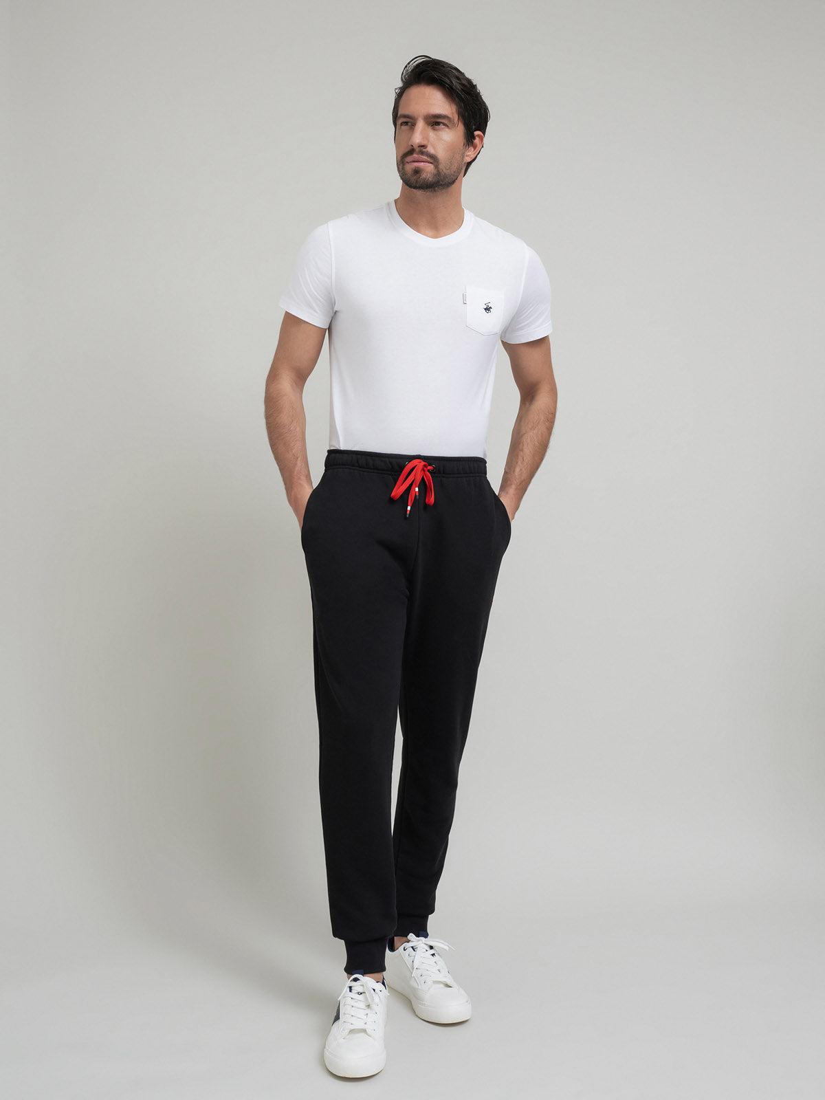 beverly hills polo club POLO PONY CONTRAST JOGGERS BLACK