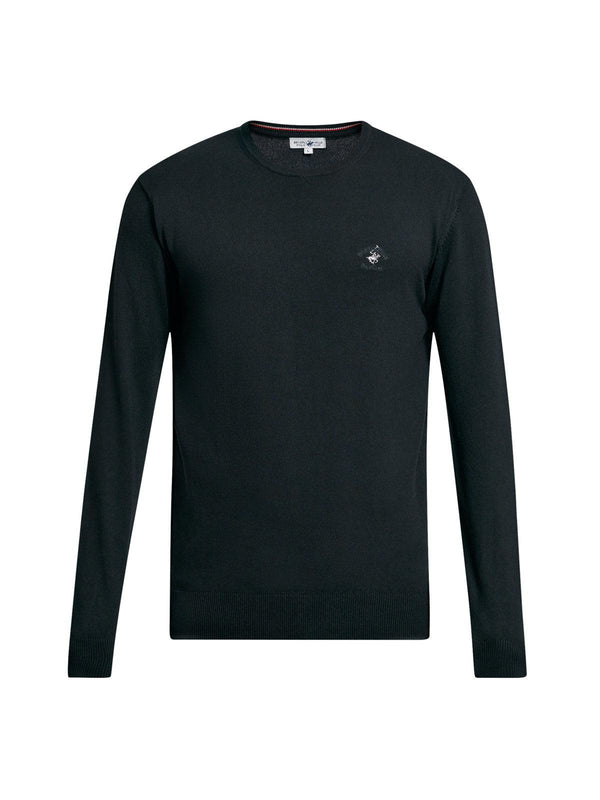 Beverly Hills Polo Club POLO PONY CREW NECK KNIT BLACK
