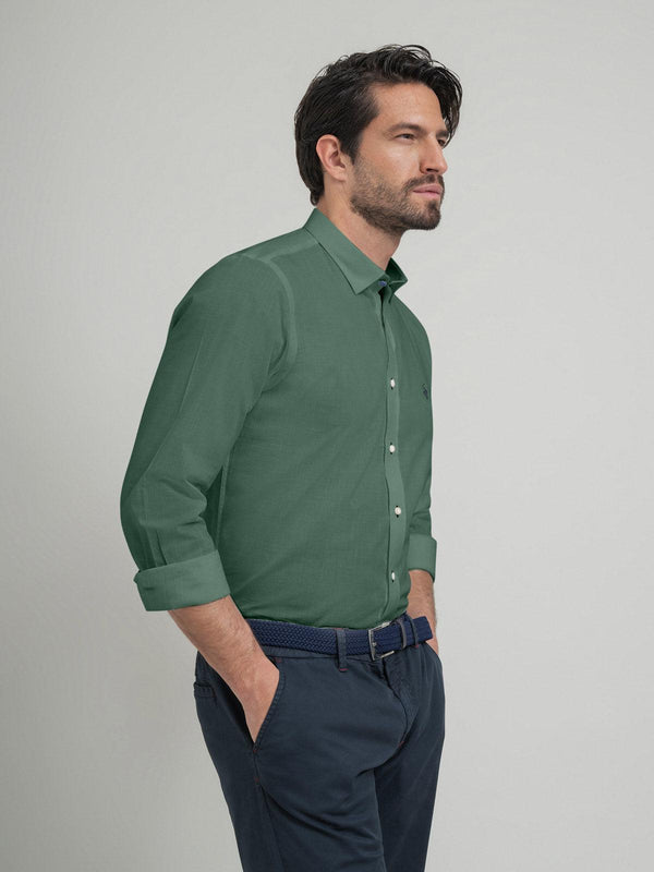 Beverly Hills Polo Club POLO PONY FORMAL SHIRT ARMY GREEN