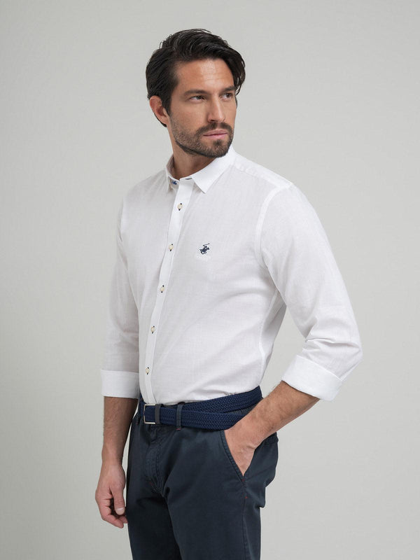 Beverly Hills Polo Club POLO PONY FORMAL SHIRT WHITE