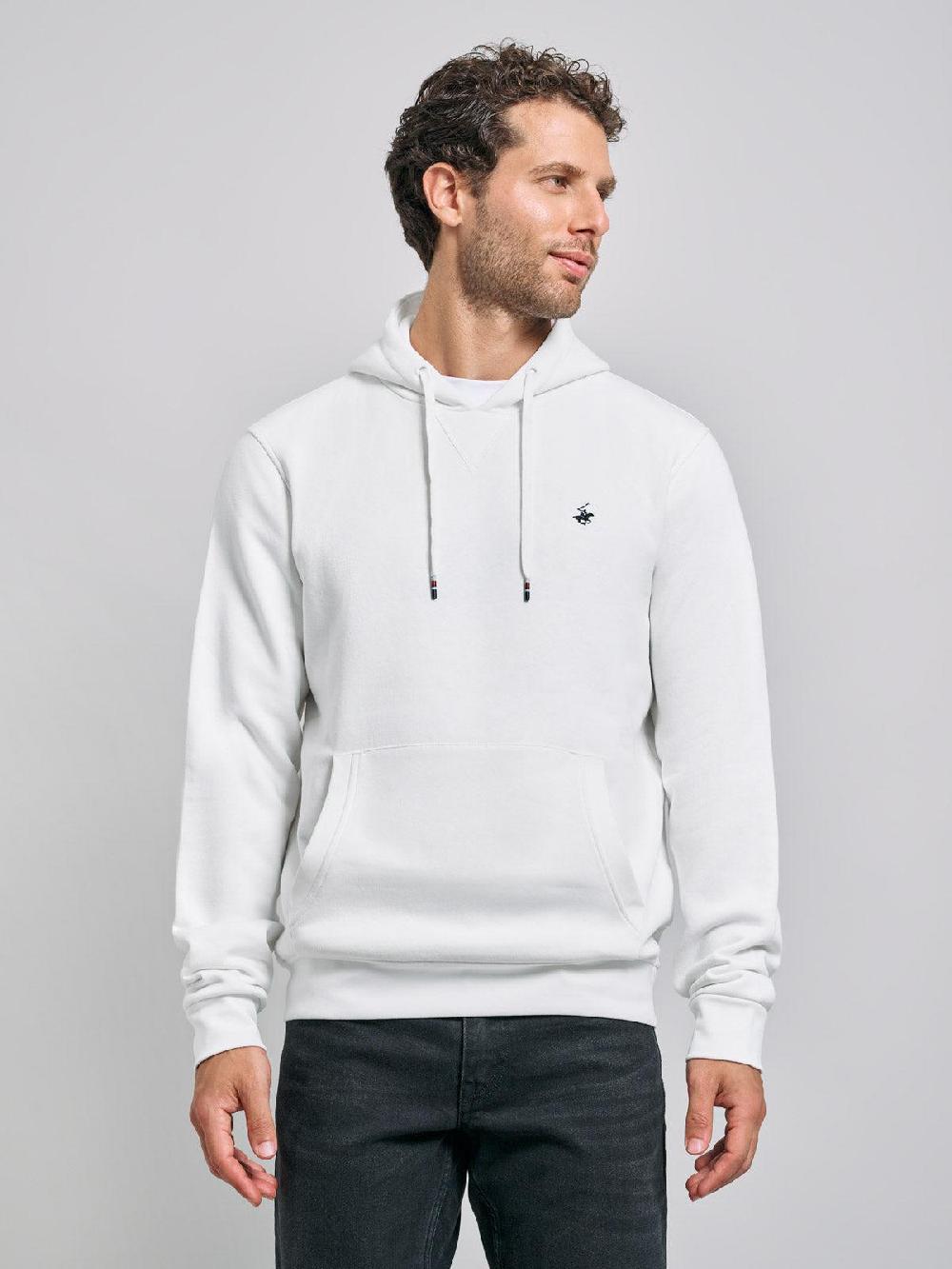 beverly hills polo club POLO PONY HOODIE WINTER WHITE