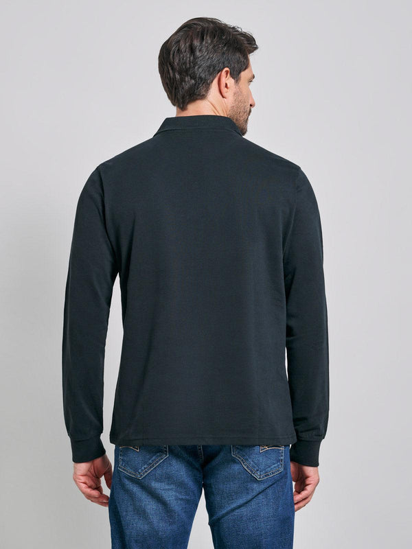 Beverly Hills Polo Club POLO PONY LS POLO SHIRT BLACK