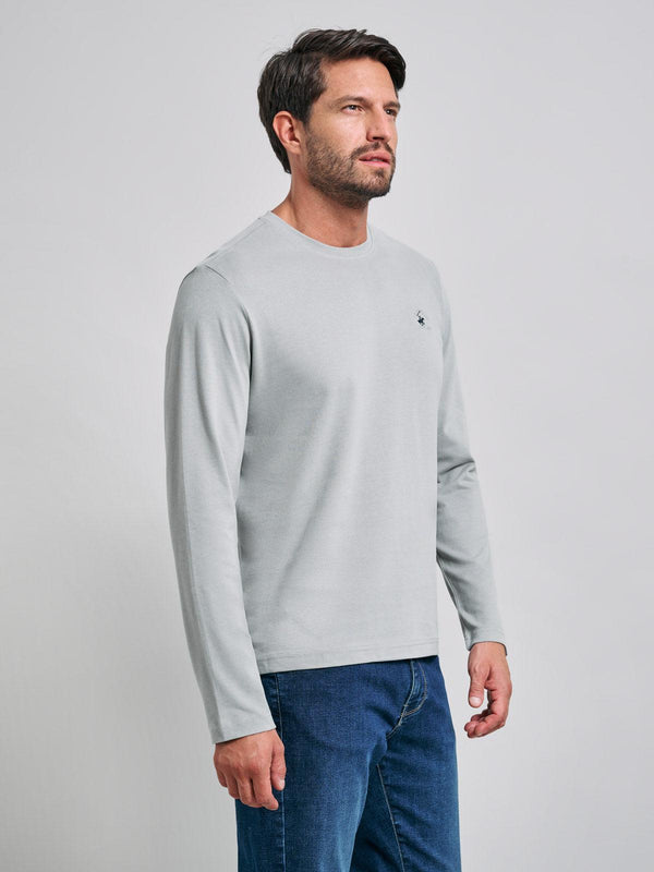Beverly Hills Polo Club POLO PONY LS T-SHIRT STEEL GREY
