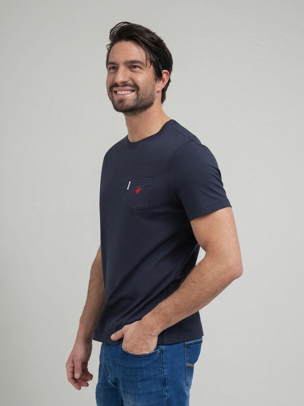 Beverly Hills Polo Club POLO PONY POCKET T-SHIRT NAVY