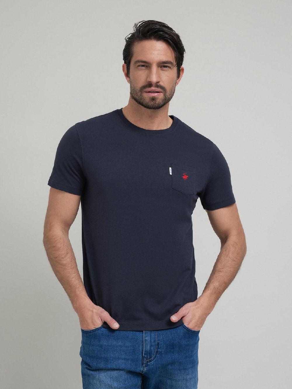 beverly hills polo club POLO PONY POCKET T-SHIRT NAVY