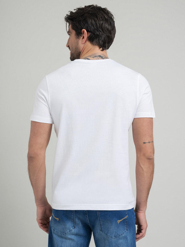 Beverly Hills Polo Club POLO PONY POCKET T-SHIRT WHITE