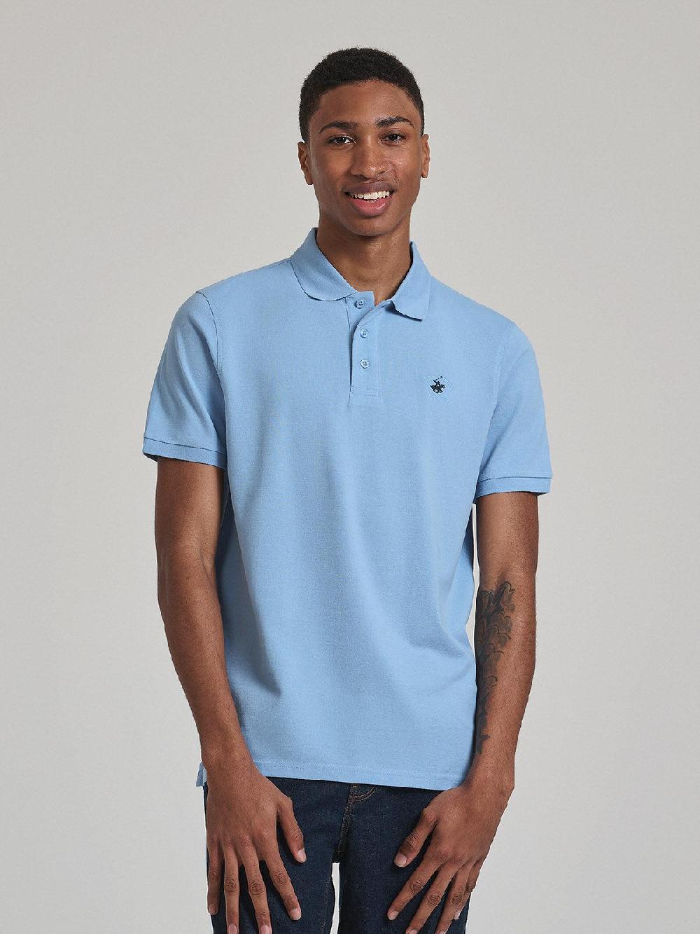 beverly hills polo club POLO PONY POLO SHIRT BLUE SKY